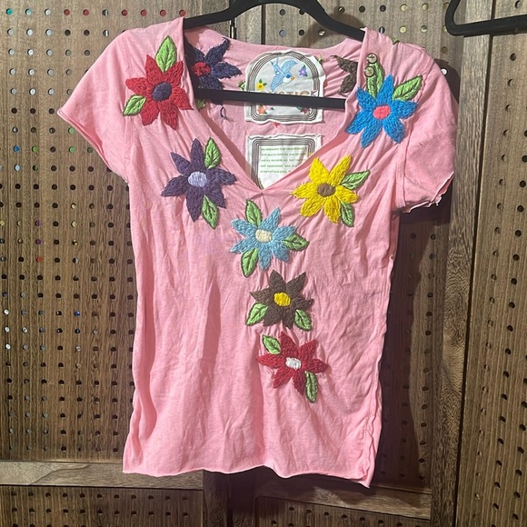 Joystick hand embroidered top size small - Picture 1 of 7